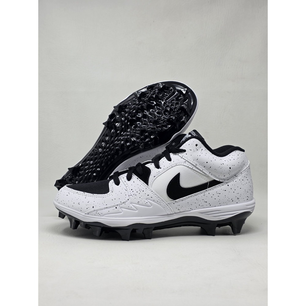 Nike Air Jordan Stadium 90 Cleats Men Sz 10 White Black Speckled Oreo HQ0210-100